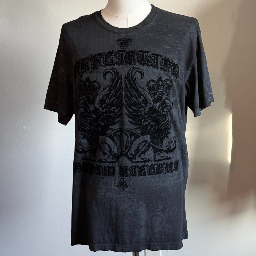Affliction LA Y2K Rare Gothic Angel Wings & Winged Lions